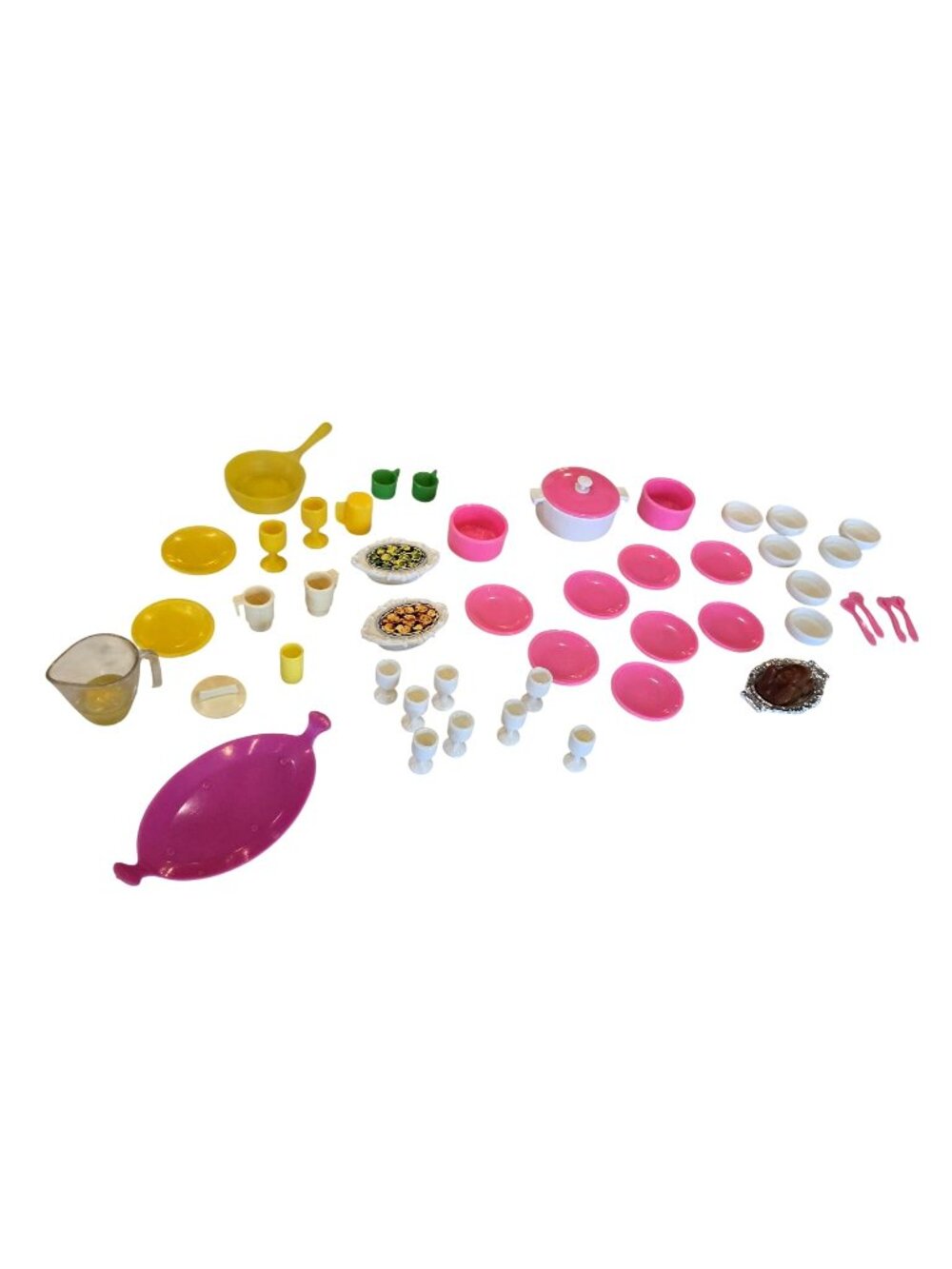 Vintage Barbie 11" Doll Kitchen Playset Dishes Cups Accessories Dreamhouse Lot